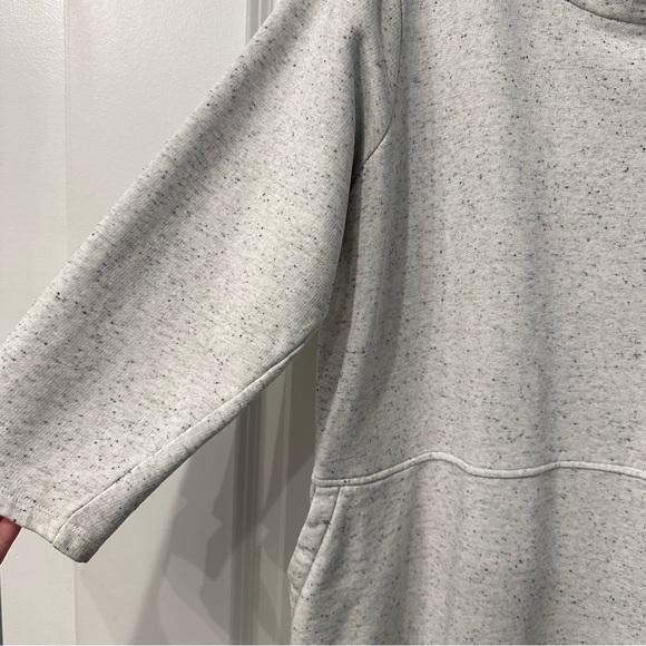 Eileen Fisher Organic Cotton 3/4 Sleeve Shift Dress Size Large White Gray - Picture 7 of 13